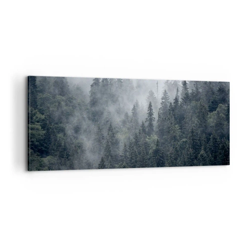 Quadro em tela - O amanhecer da floresta - 100x40 cm