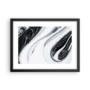 Pôster com moldura preta - Uma combinação de opostos - 40x30 cm