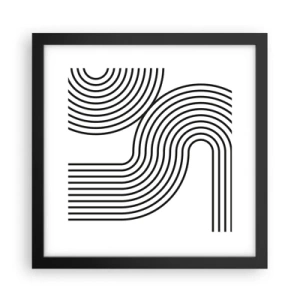 Pôster com moldura preta - Na curva - 30x30 cm