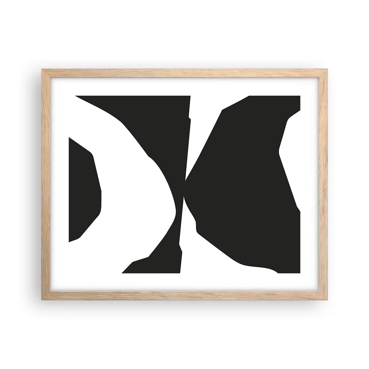 Pôster com moldura de carvalho claro - Positivo negativo - 50x40 cm