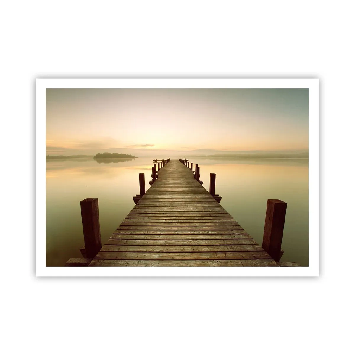 Pôster - Antes do amanhecer, nascer do sol, luz - 100x70 cm