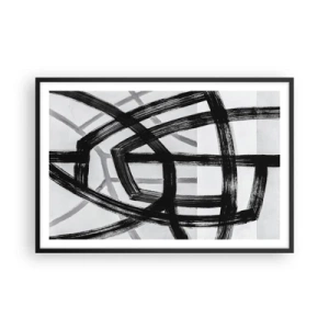 Pôster com moldura preta - Profundidade de construção - 91x61 cm