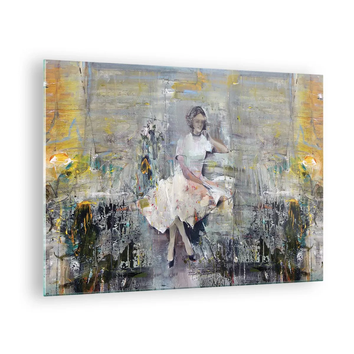 Quadro em vidro - Clássico e moderno - 70x50cm - Clássica e moderna - Decoração de parede moderna para a sala de estar e quarto ARTTOR