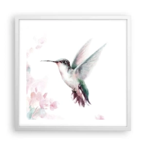 Pôster em moldura branca - Preso em agitação - 50x50 cm