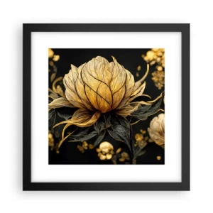 Pôster com moldura preta - Fragilidade sutil - 30x30 cm