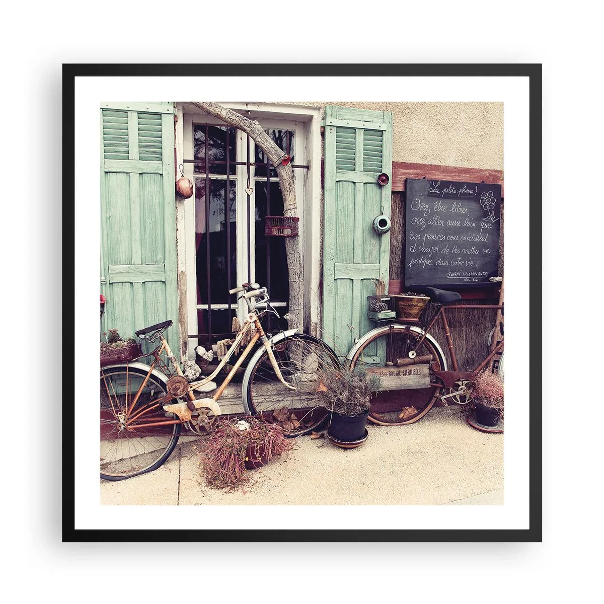 Pôster com moldura preta - Viva a província - 60x60 cm