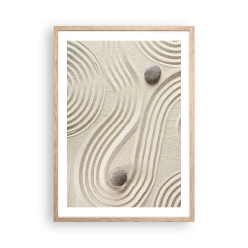 Pôster com moldura de carvalho claro - Um toque de calor - 50x70 cm
