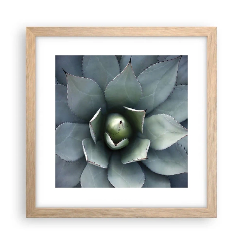 Pôster com moldura de carvalho claro - Atrai e adverte - 30x30 cm