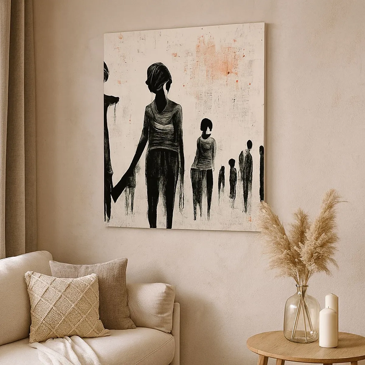 Quadro em tela - Contra a solidão - 30x30 cm