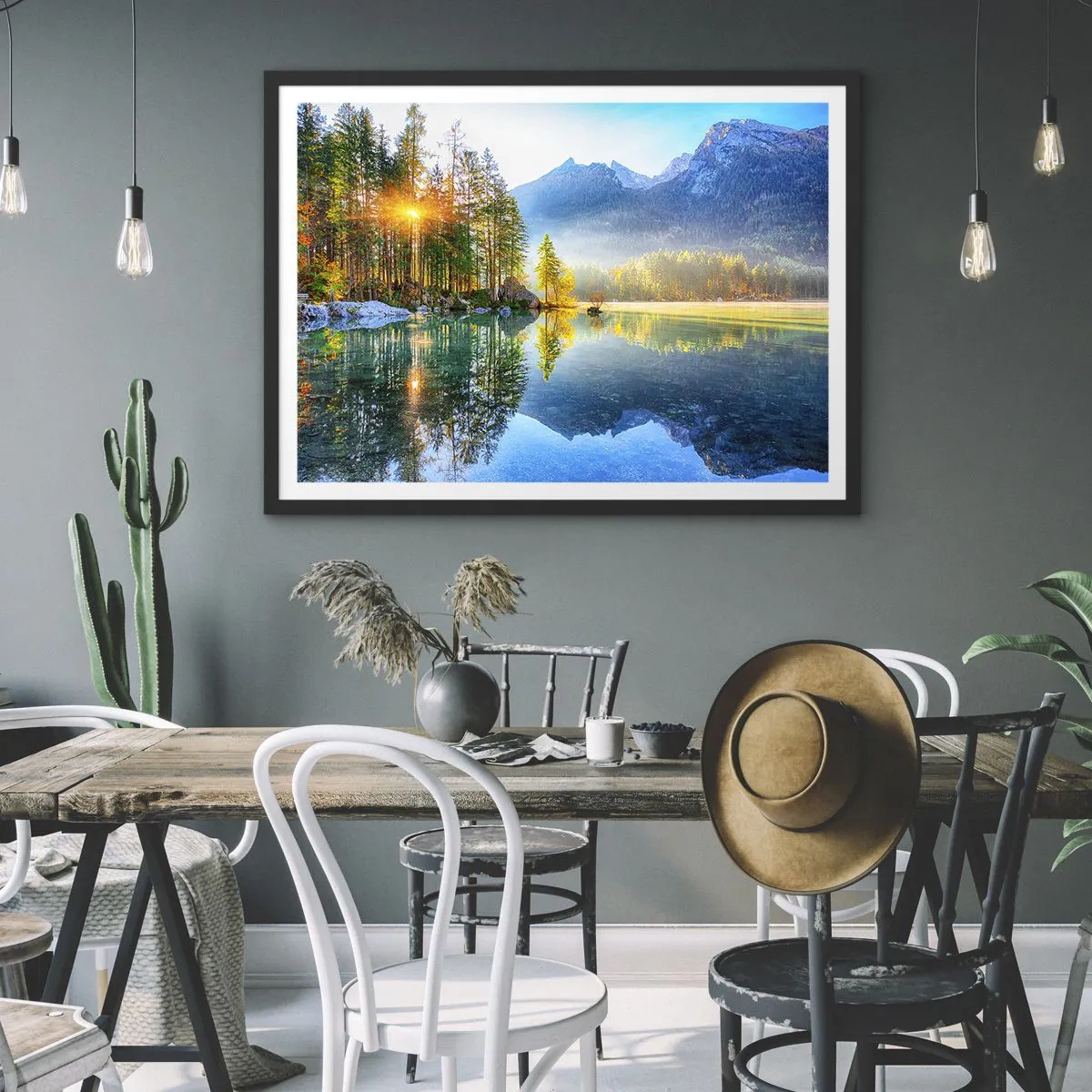 Pôster com moldura preta - Majestade e doçura - 40x30 cm