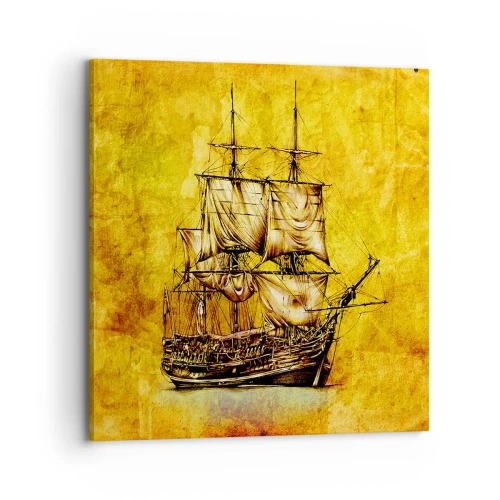 Quadro em tela - Direção Tortuga! - 70x70 cm