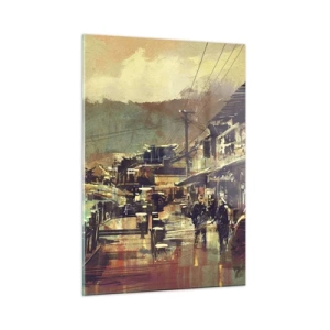 Quadro em vidro - A vida como uma riqueza cinzenta - 50x70 cm