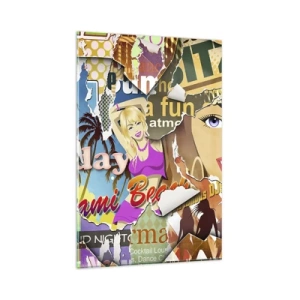 Quadro em vidro - Flashbacks das férias - 80x120 cm