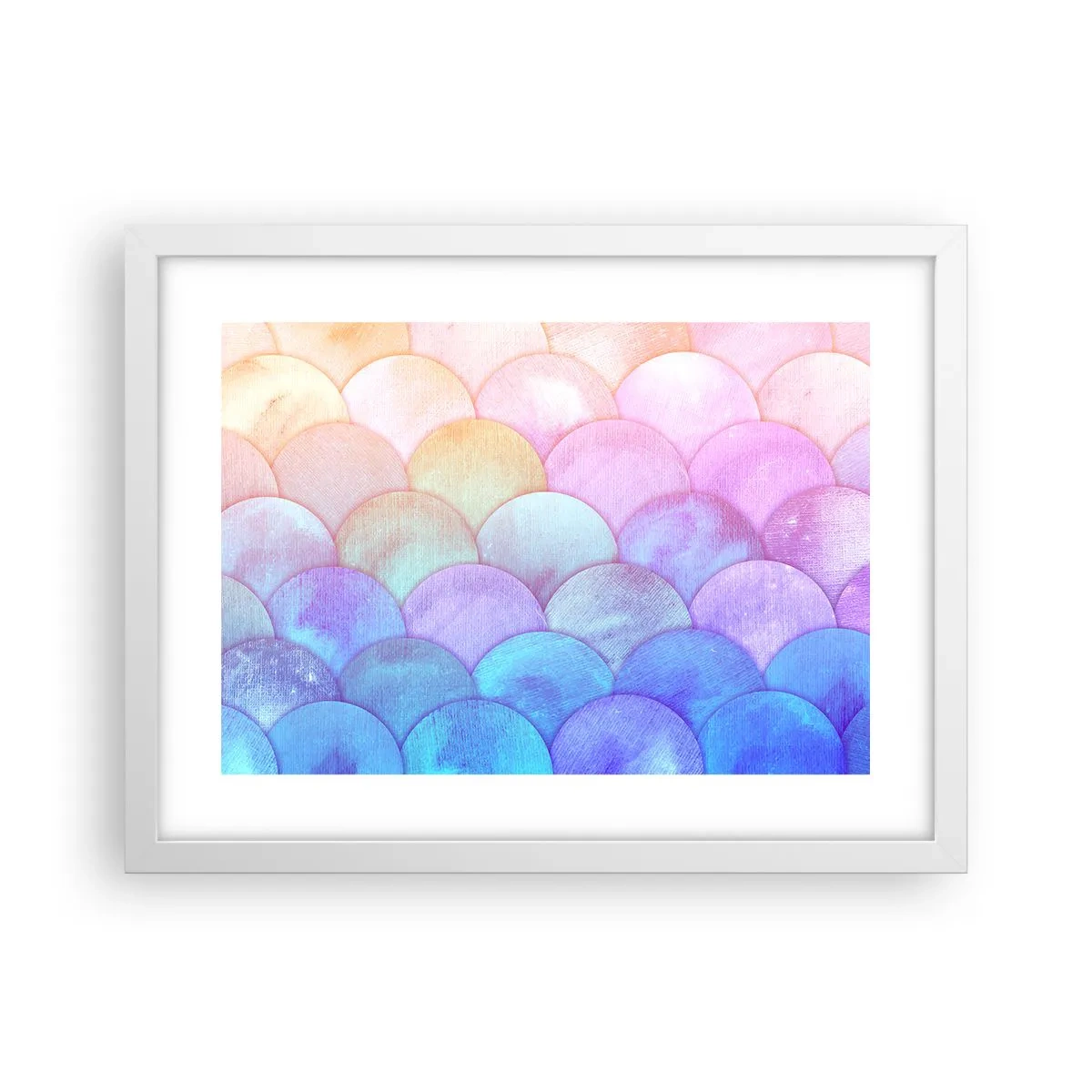 Pôster em moldura branca - Escala de pérola - 40x30 cm