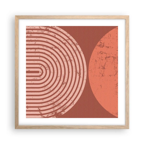 Pôster com moldura de carvalho claro - Relacionamento próximo - 50x50 cm