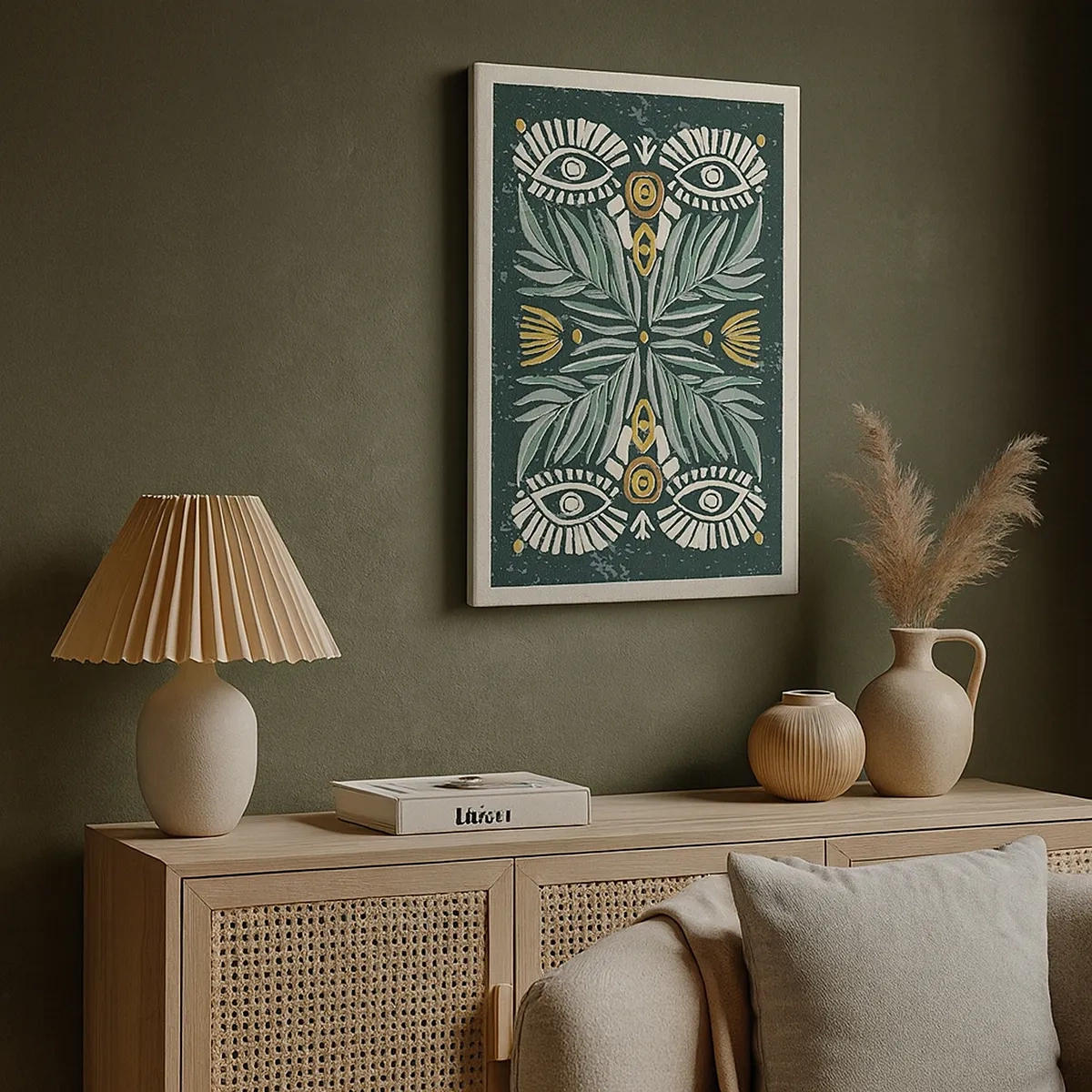 Quadro em tela - Como um recorte folclórico - 50x70 cm