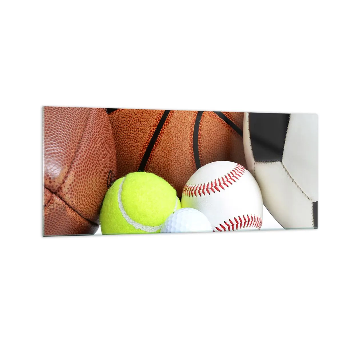 Quadro em vidro - Adoramos uma bola! - 100x40 cm