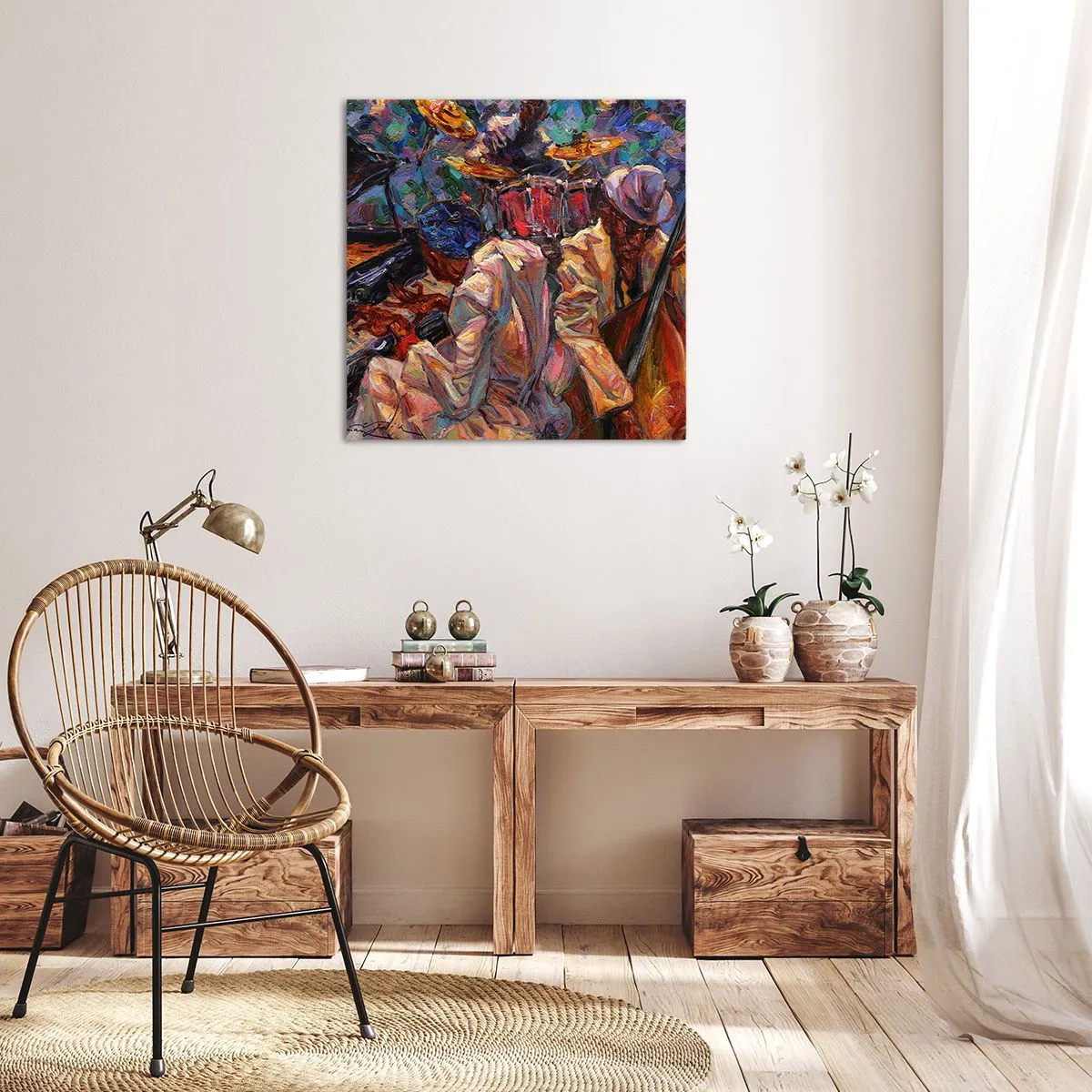 Quadro em tela - Num só ritmo - 30x30 cm