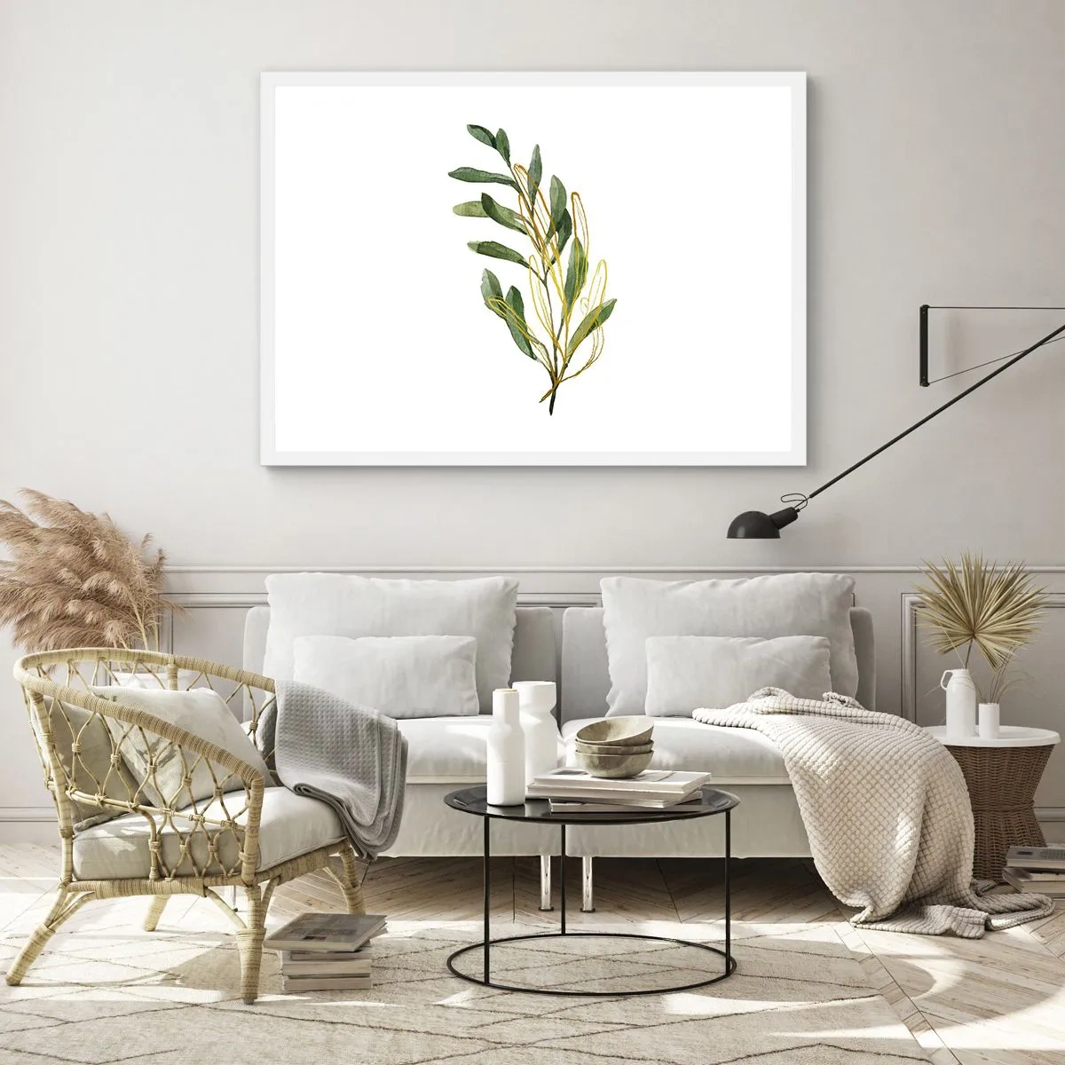 Pôster em moldura branca - Tudo que é bom - 100x70 cm