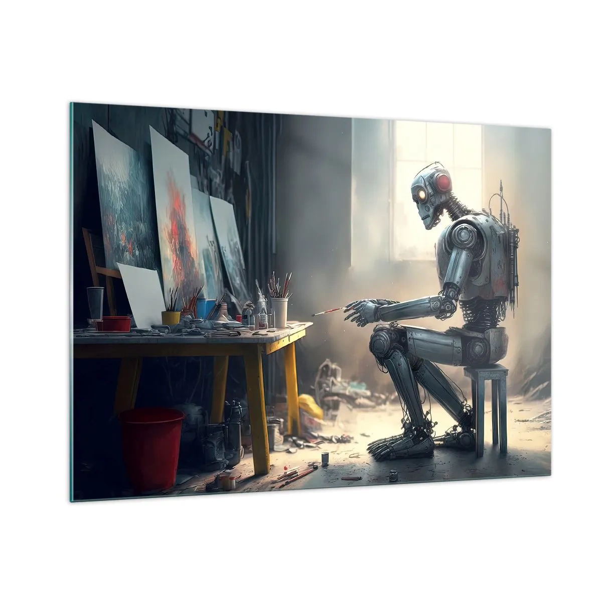 Quadro em vidro - O ato de criação - 100x70 cm