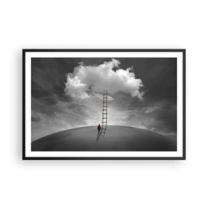 Pôster com moldura preta - Tudo é possível - 91x61 cm