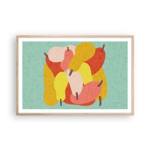 Pôster com moldura de carvalho claro - Experimente o sol de verão - 91x61 cm