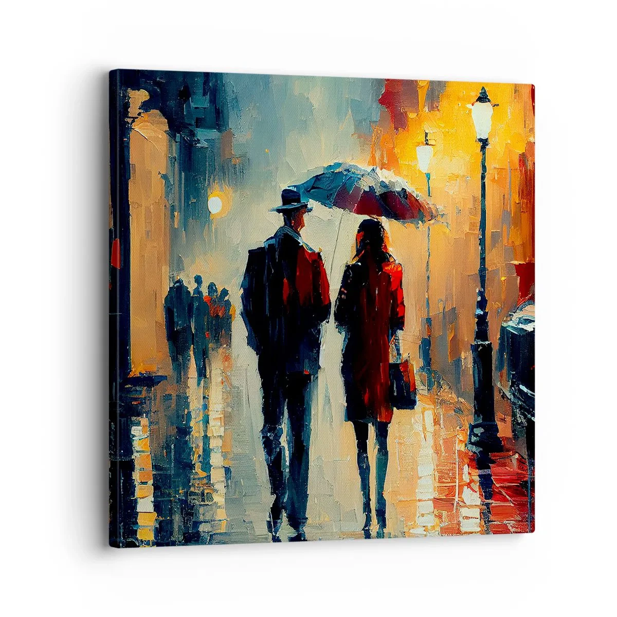 Quadro em tela - História de amor urbano - 30x30 cm