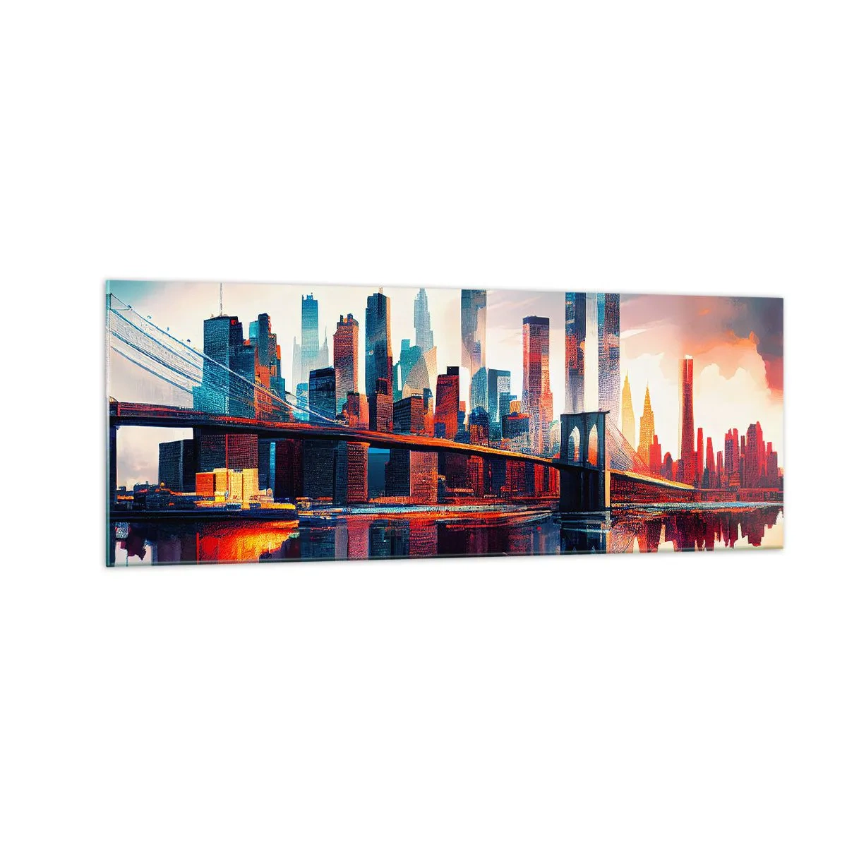 Quadro em vidro - Nova York dos sonhos - 140x50 cm