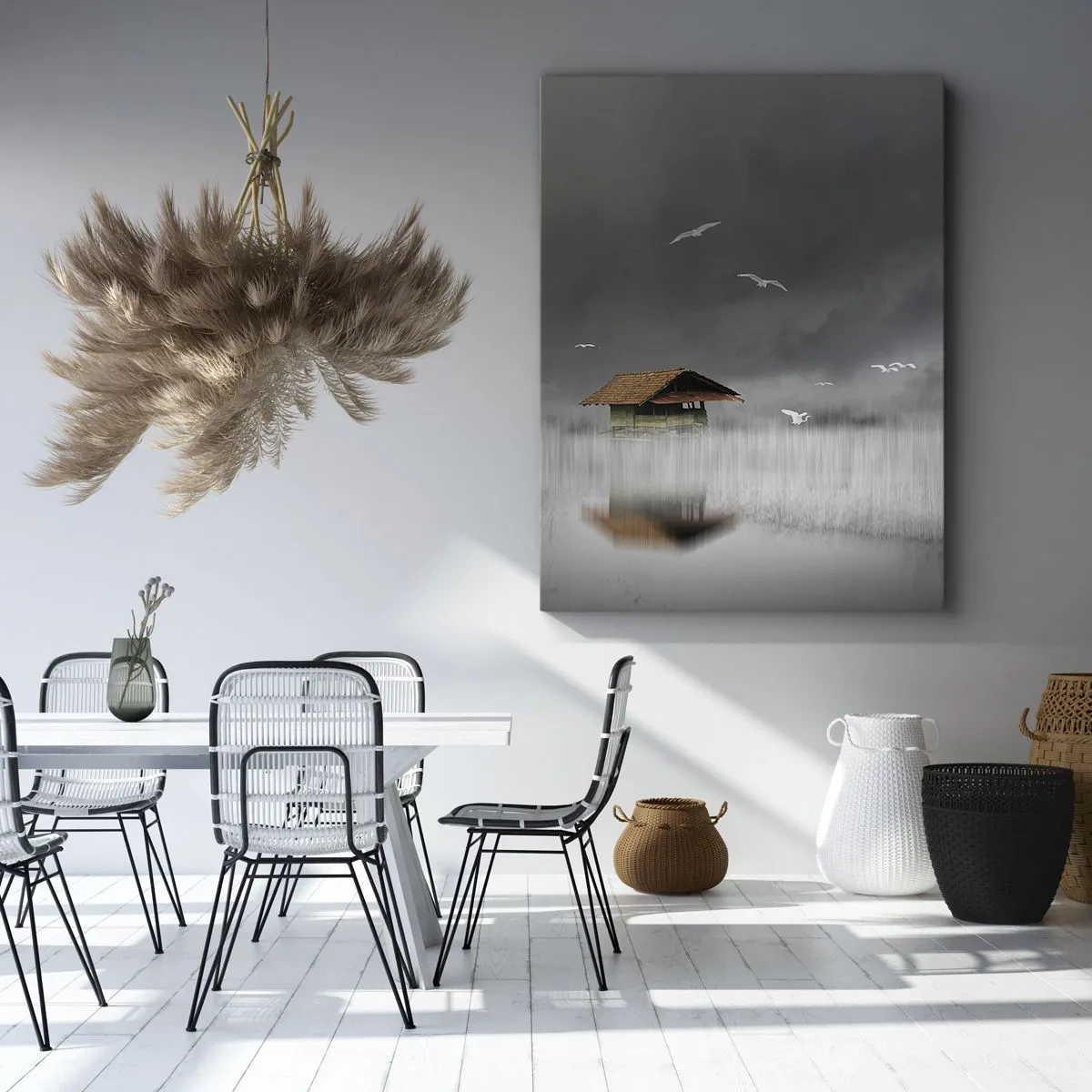 Quadro em tela - Abrigo da chuva - 50x70 cm