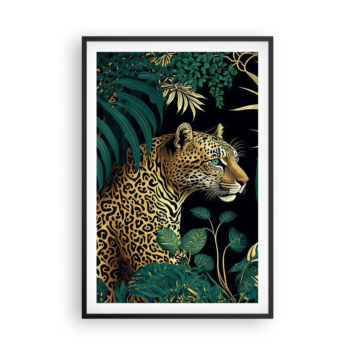Pôster com moldura preta - Um anfitrião na selva - 61x91 cm