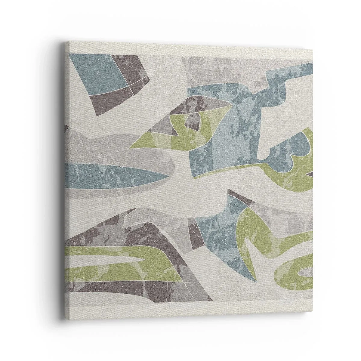 Quadro em tela - Composição atrás do vidro - 40x40 cm