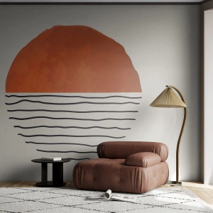 Papel de Parede Premium Sand - No clima japonês - Abstração, Pedaço, Minimalismo - 100x70 cm