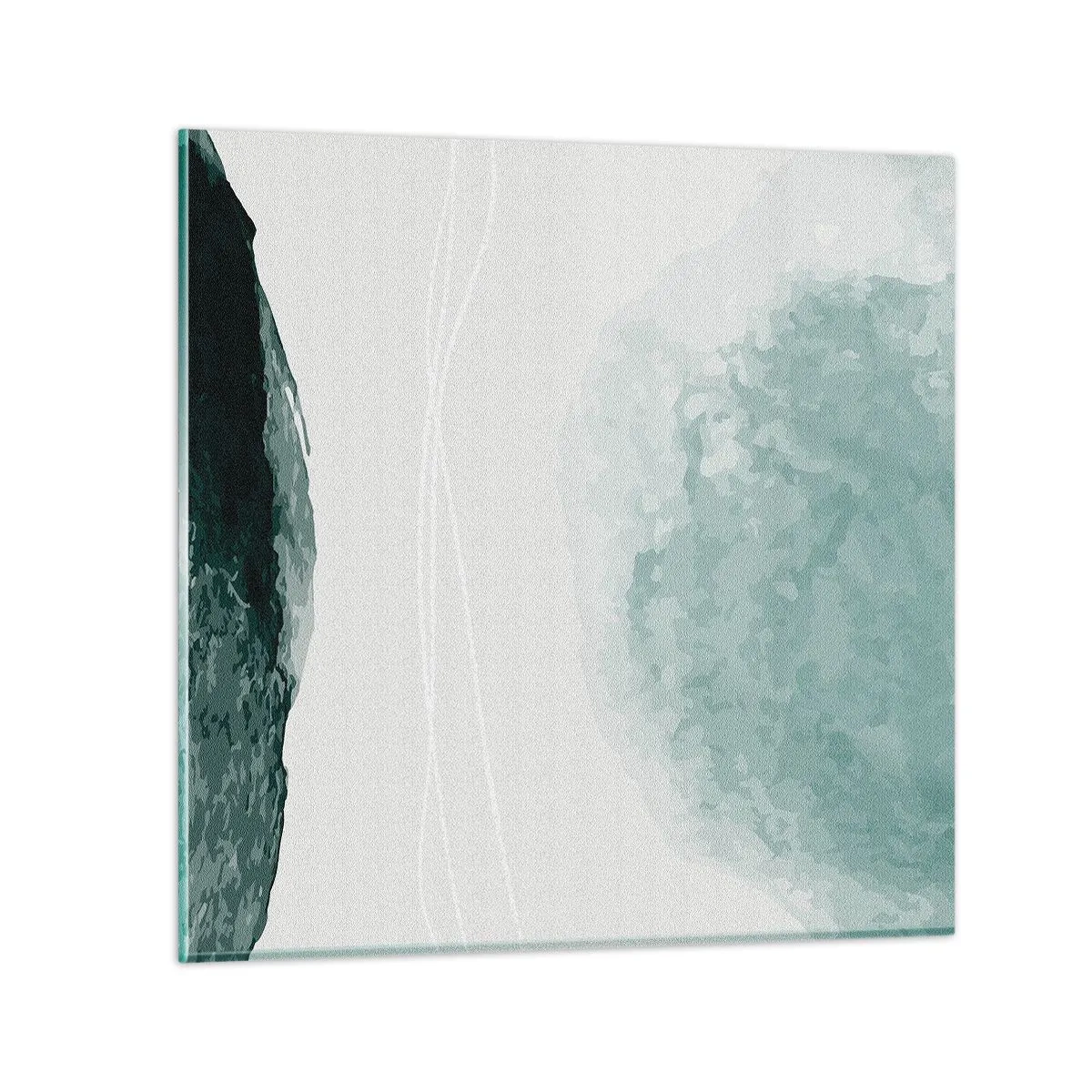 Quadro em vidro - Encontro com a neblina - 40x40 cm