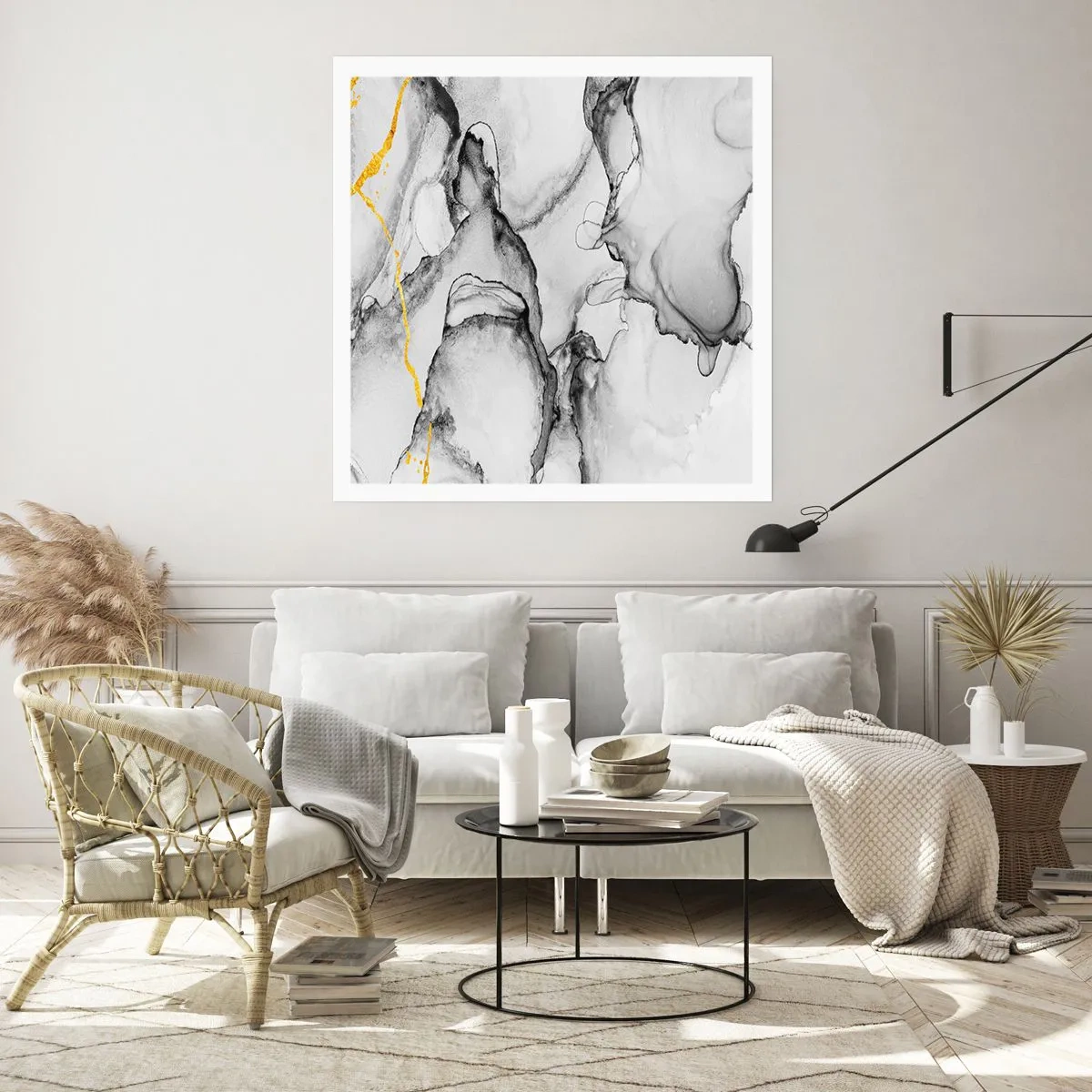 Pôster - Composição dourada - 60x60 cm