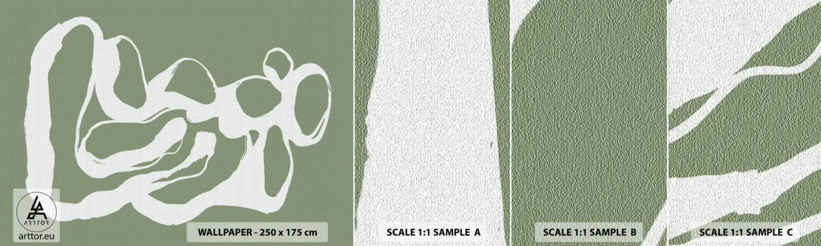 Amostra de Papel de Parede Standard Eco - A chamada do espaço - Minimalismo, Boho, Pedaço - 100x30 cm