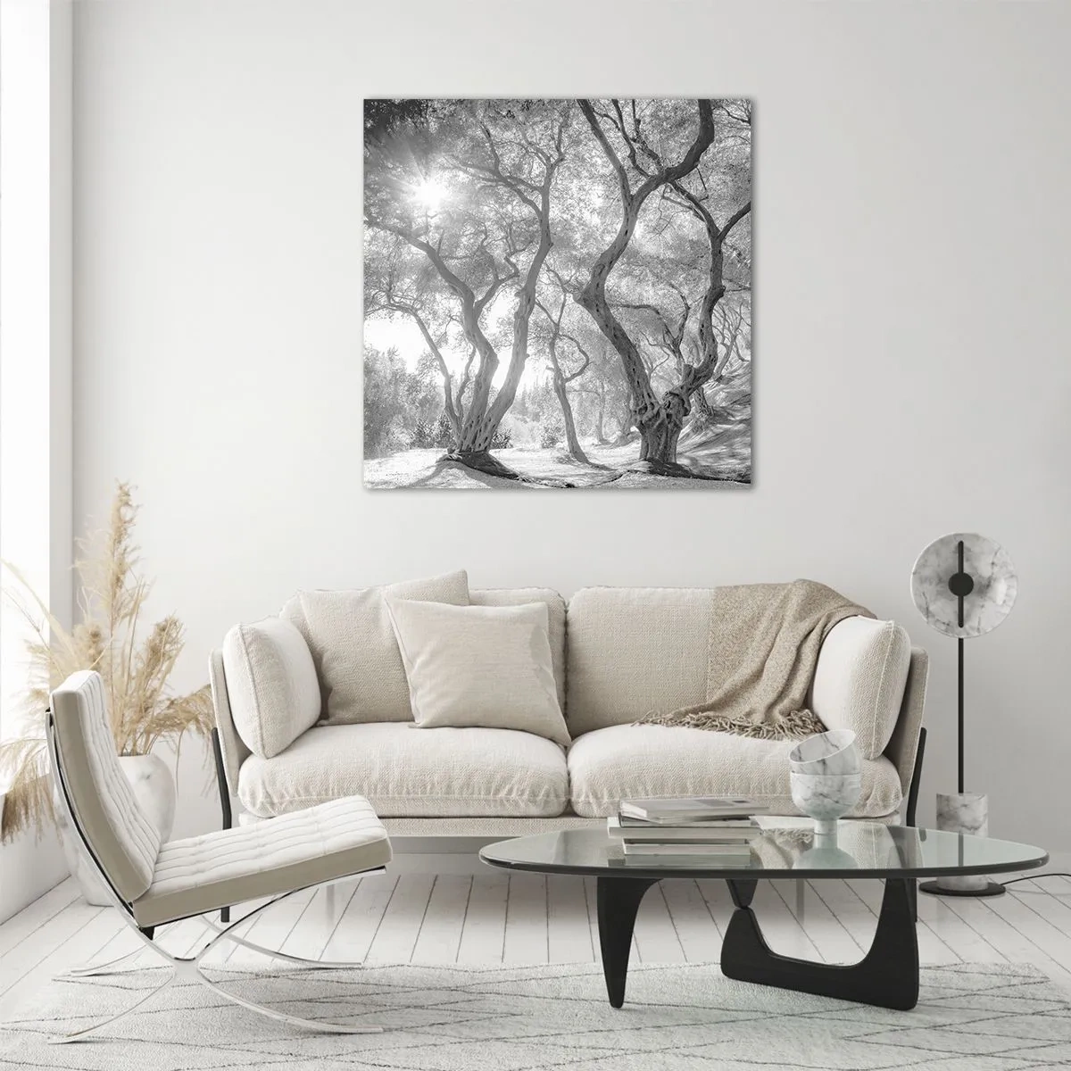 Quadro em vidro - No olival - 50x50 cm