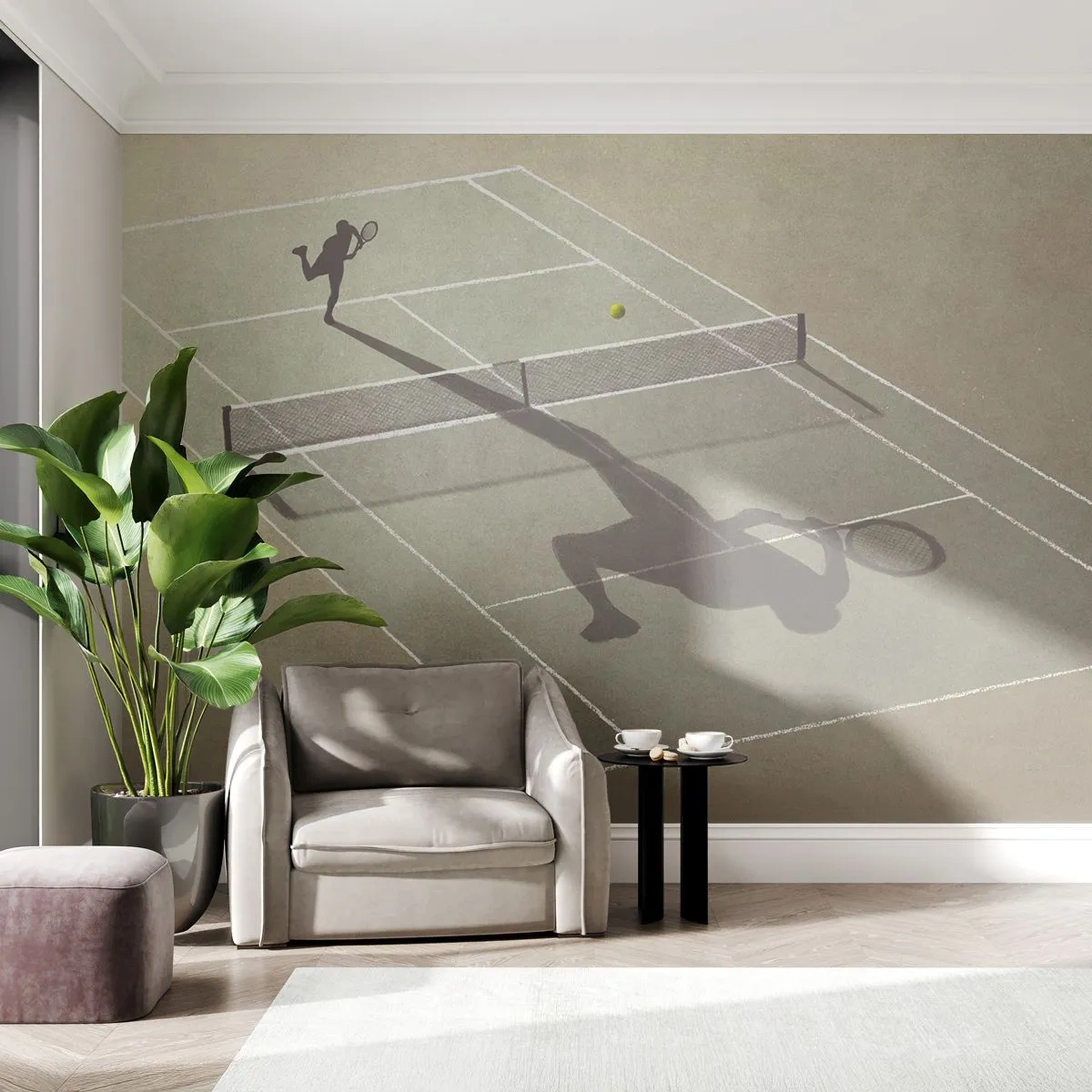 Papel de Parede Standard Eco - Supera-te - tênis, Tribunais, Esporte - 350x256 cm