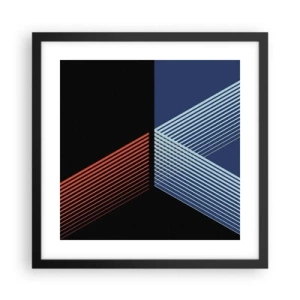 Pôster com moldura preta - Uma história simples - 40x40 cm