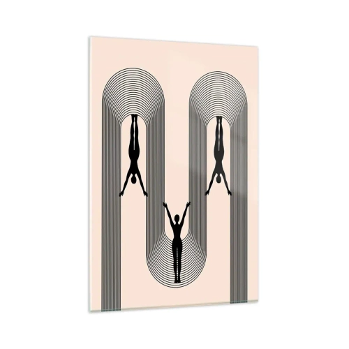 Quadro em vidro - De cabeça para baixo - 80x120 cm