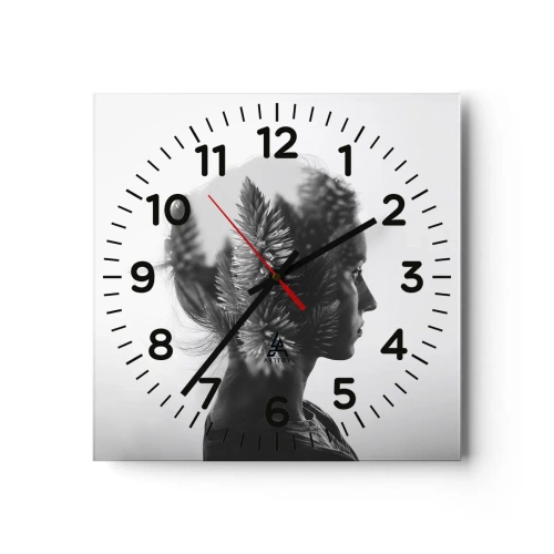 Relógio de parede - Relógio em vidro - A senhora do pinhal - 30x30 cm