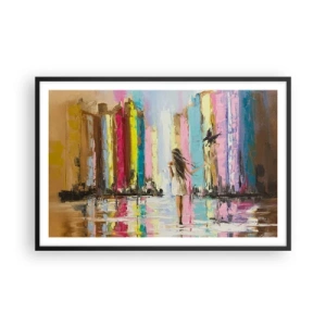 Pôster com moldura preta - Segue-me - 91x61 cm