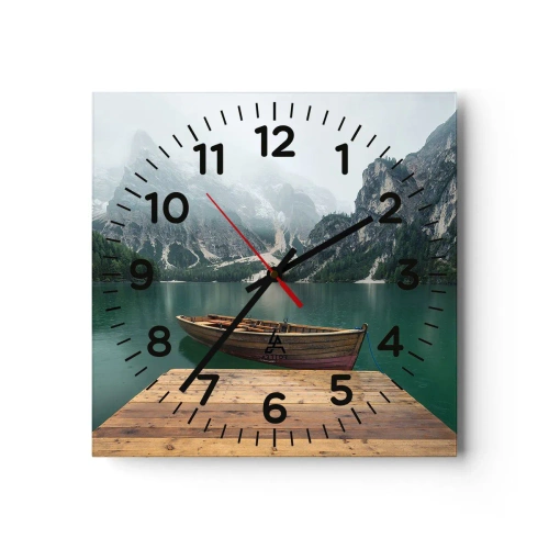 Relógio de parede - Relógio em vidro - Rochas orgulhosas  - 30x30 cm