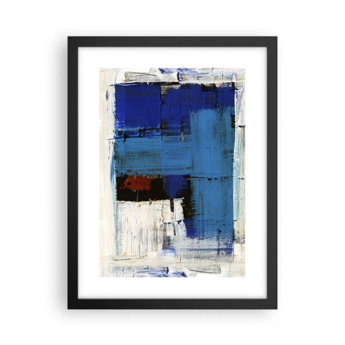 Pôster com moldura preta - O segredo do azul - 30x40 cm