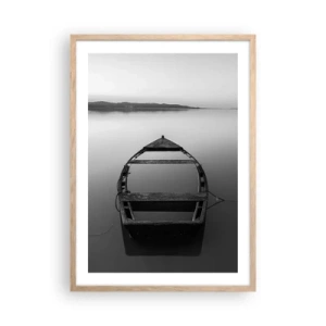 Pôster com moldura de carvalho claro - Saudade e melancolia - 50x70 cm