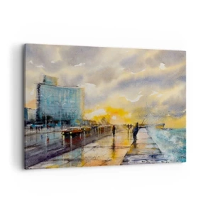 Quadro em tela - A vida na costa - 120x80 cm