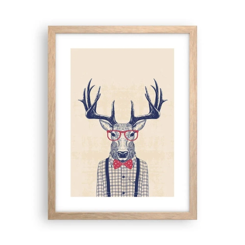 Pôster com moldura de carvalho claro - Extravagância engraçada - 30x40 cm