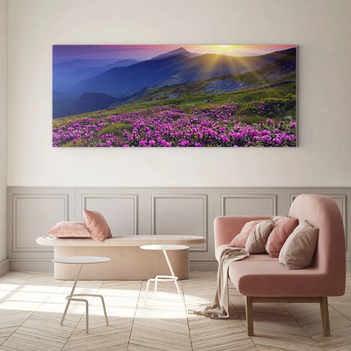 Quadro em vidro - …Cheiro de pinheiros e ervas da montanha - 90x30 cm