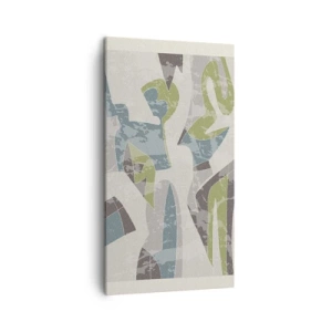 Quadro em tela - Composição atrás do vidro - 45x80 cm