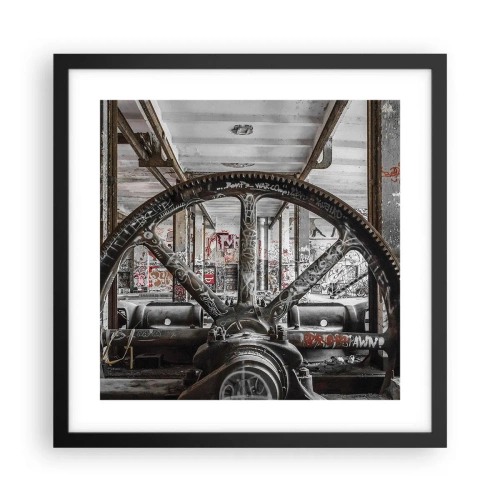 Pôster com moldura preta - A vida secreta da fábrica - 40x40 cm