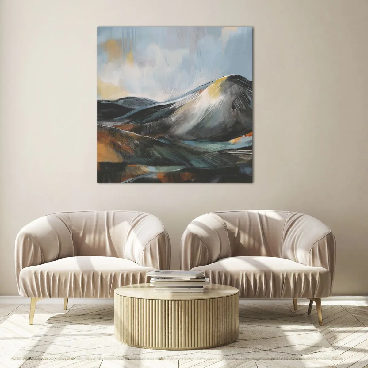 Quadro em vidro - Cru e lindo - 60x60 cm